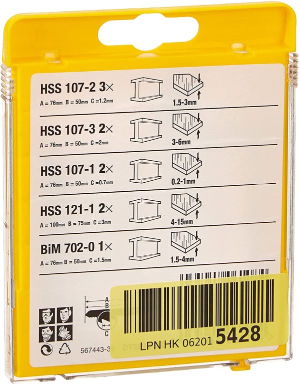 DeWalt HSS Decoupeerzaagbladen voor Metaal